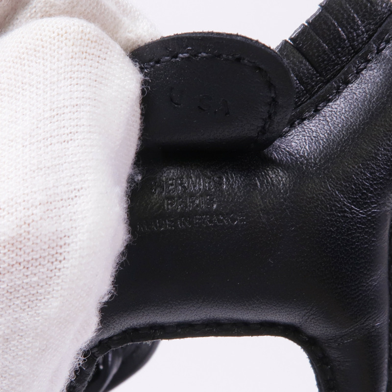 HERMES Milo皮革Rodeo PM掛飾Noir-5