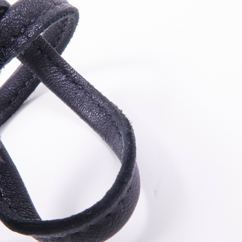 HERMES Milo皮革Rodeo PM掛飾Noir-7