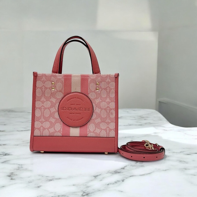 莉亞精品♡Coach粉色小托特包 二手美包-0