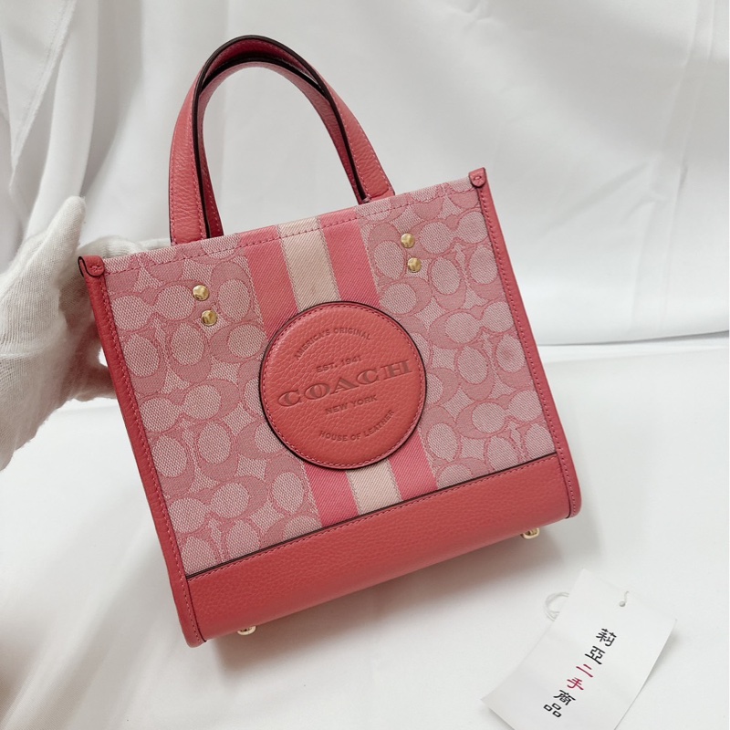 莉亞精品♡Coach粉色小托特包 二手美包-2