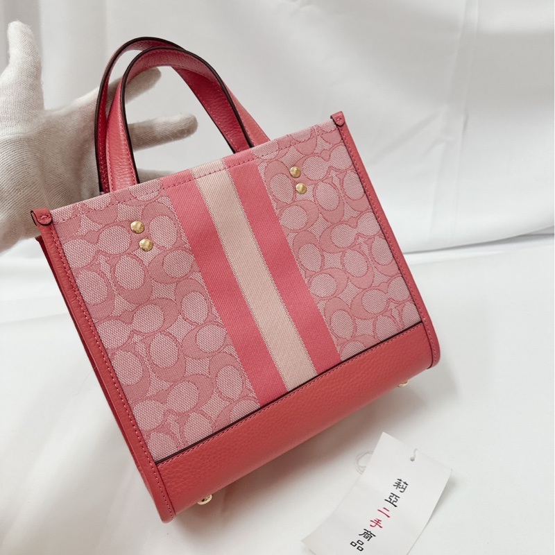 莉亞精品♡Coach粉色小托特包 二手美包-3