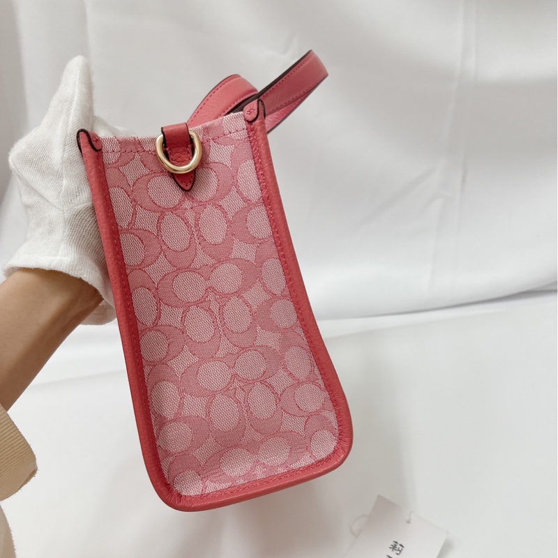 莉亞精品♡Coach粉色小托特包 二手美包-4