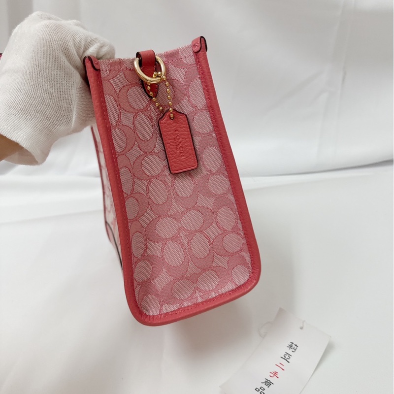 莉亞精品♡Coach粉色小托特包 二手美包-5