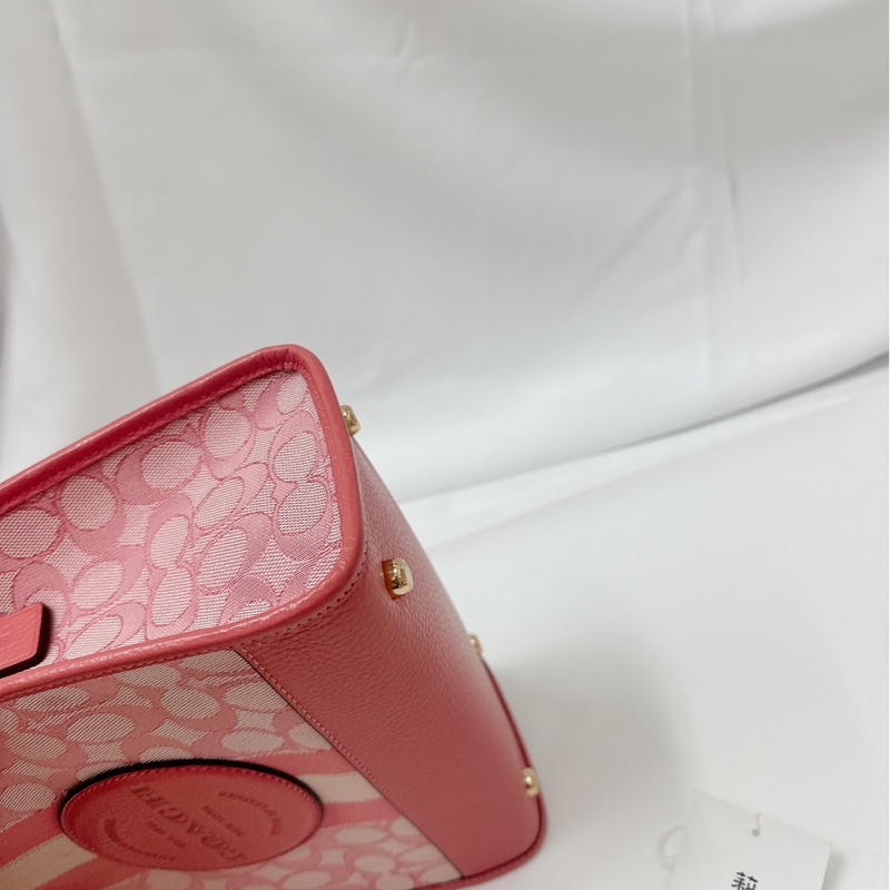 莉亞精品♡Coach粉色小托特包 二手美包-7