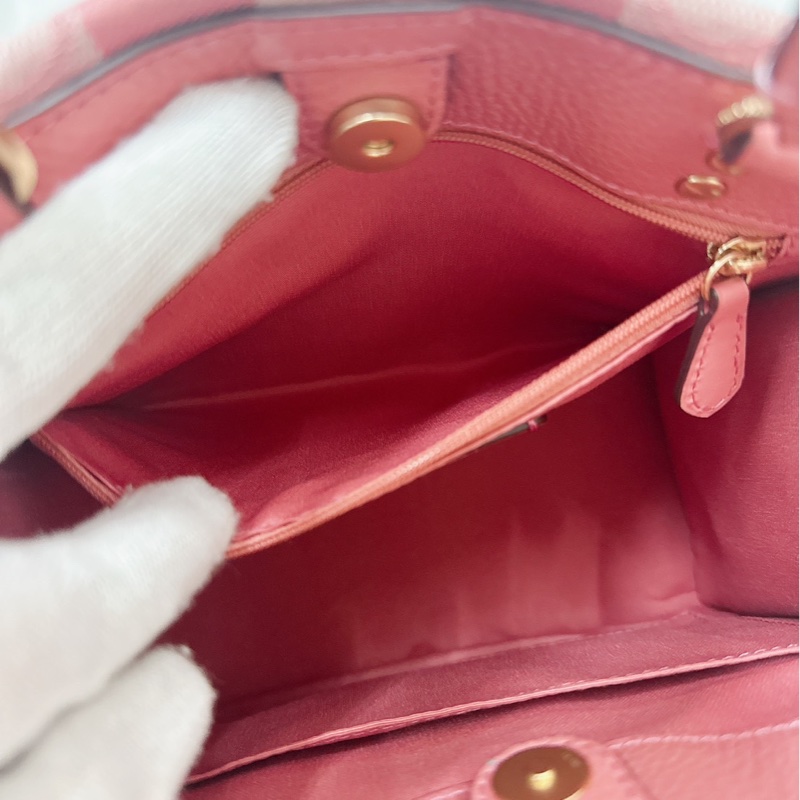 莉亞精品♡Coach粉色小托特包 二手美包-13
