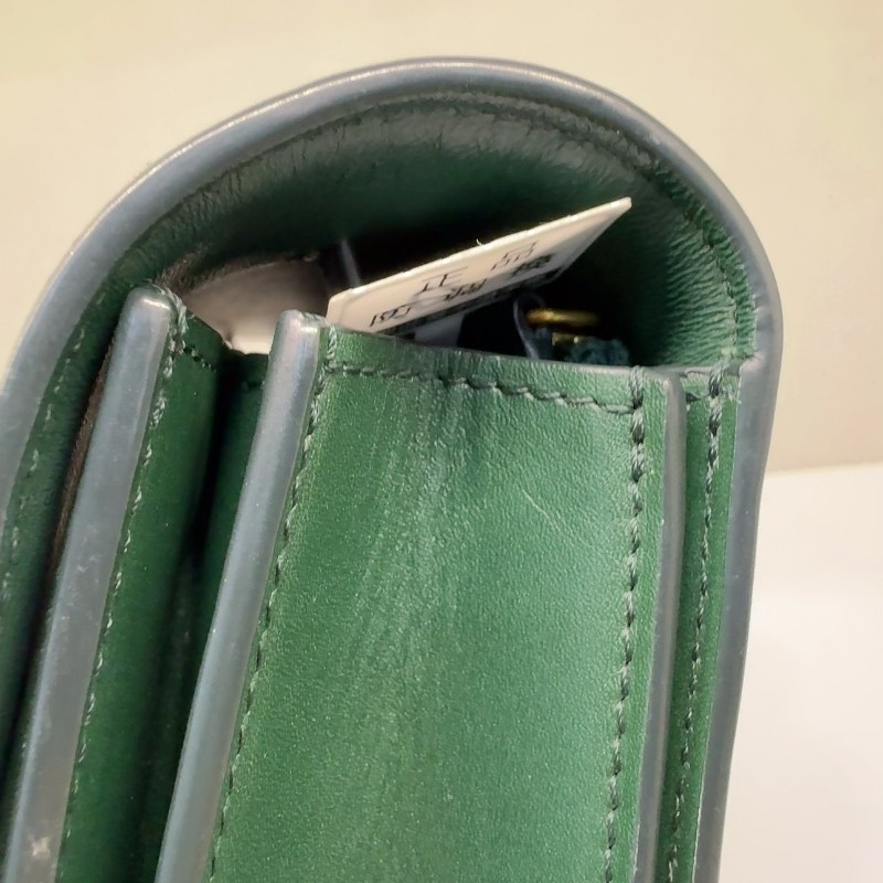 Celine box 中號 亞馬遜綠 肩背包 斜背包-10