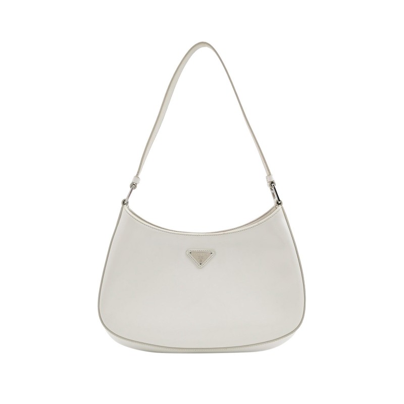 Prada  Cleo系列 白色 腋下包hobo 肩背包-0