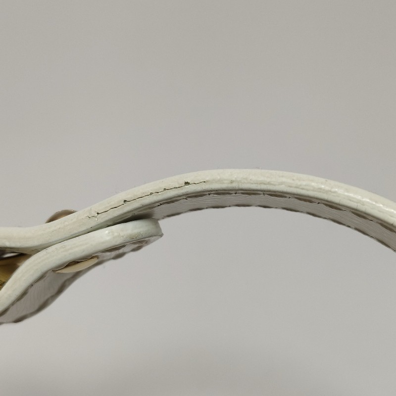 Fendi 芬迪 白色印花 帆布 餃子包 肩背包-11