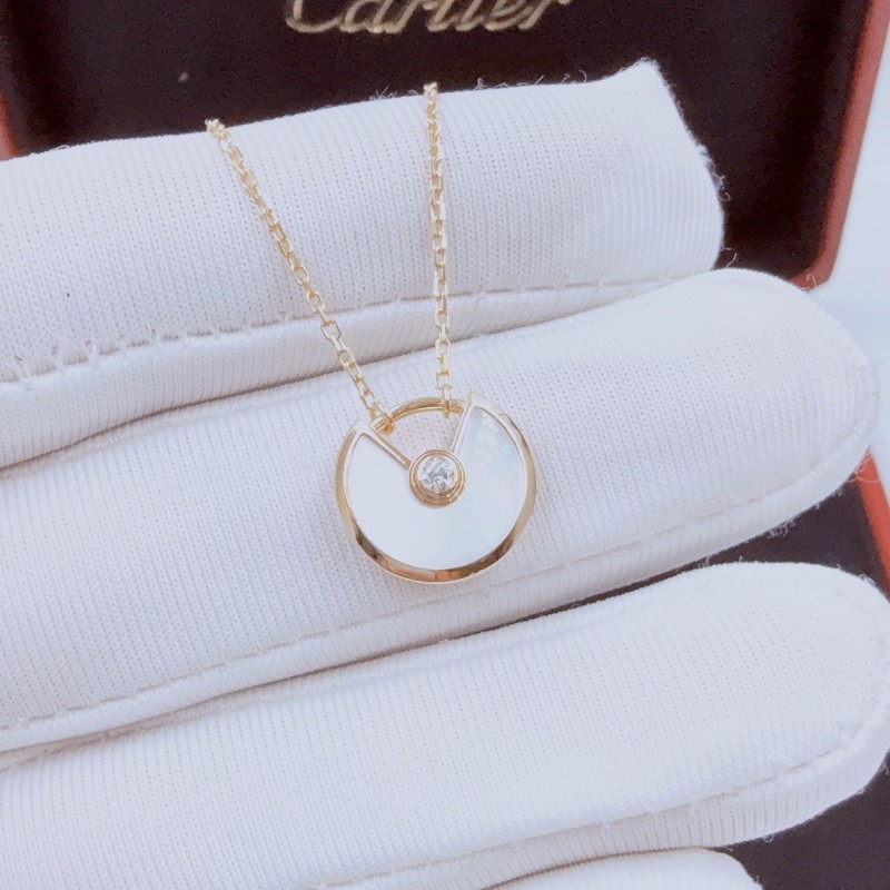 Cartier AMULETTE DE CARTIER 白貝母平安扣 護身符-0