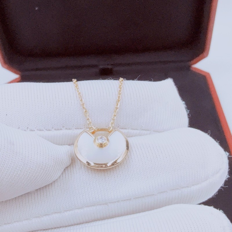 Cartier AMULETTE DE CARTIER 白貝母平安扣 護身符-1