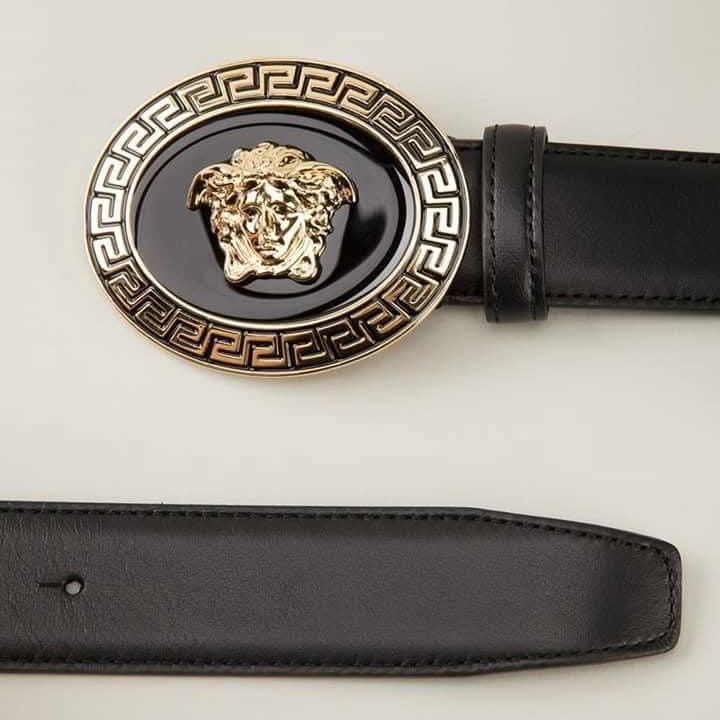 VERSACE 范思哲 梅杜莎 金屬橢圓 皮帶 男女皆可-7