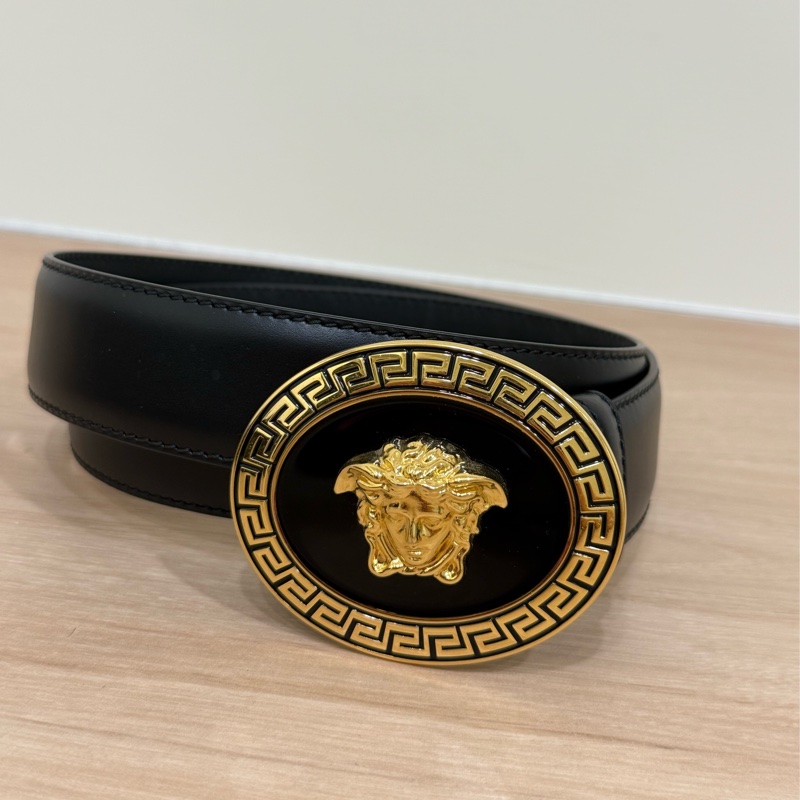 VERSACE 范思哲 梅杜莎 金屬橢圓 皮帶 男女皆可-8