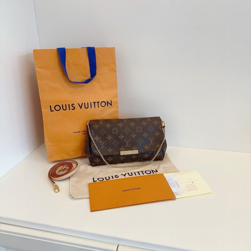 LV 路易威登 favorite 摯愛老花 肩背包手提包 中號 19年 🈶購鉦-0