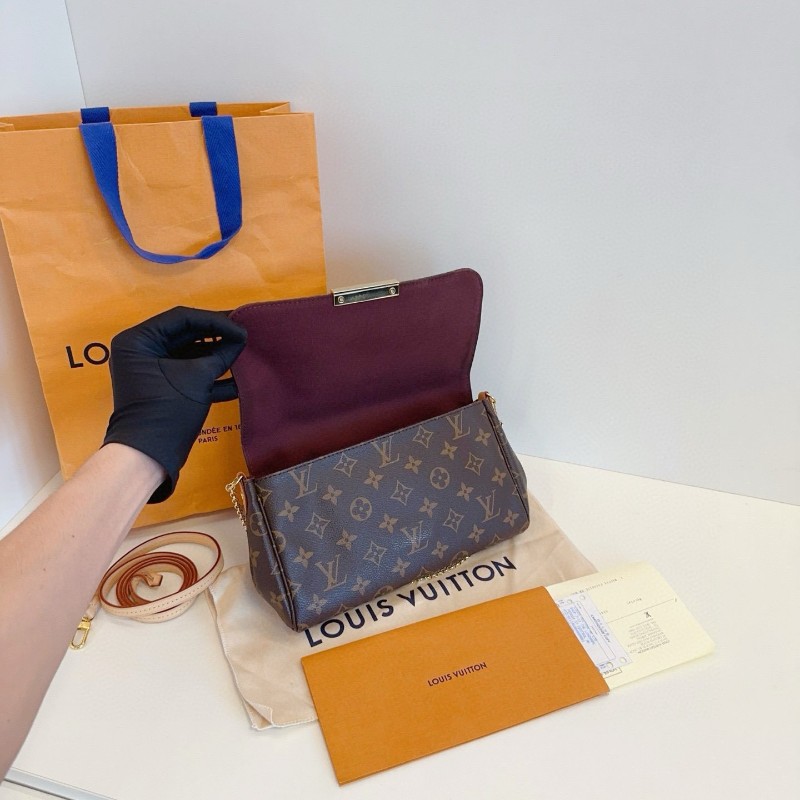 LV 路易威登 favorite 摯愛老花 肩背包手提包 中號 19年 🈶購鉦-5