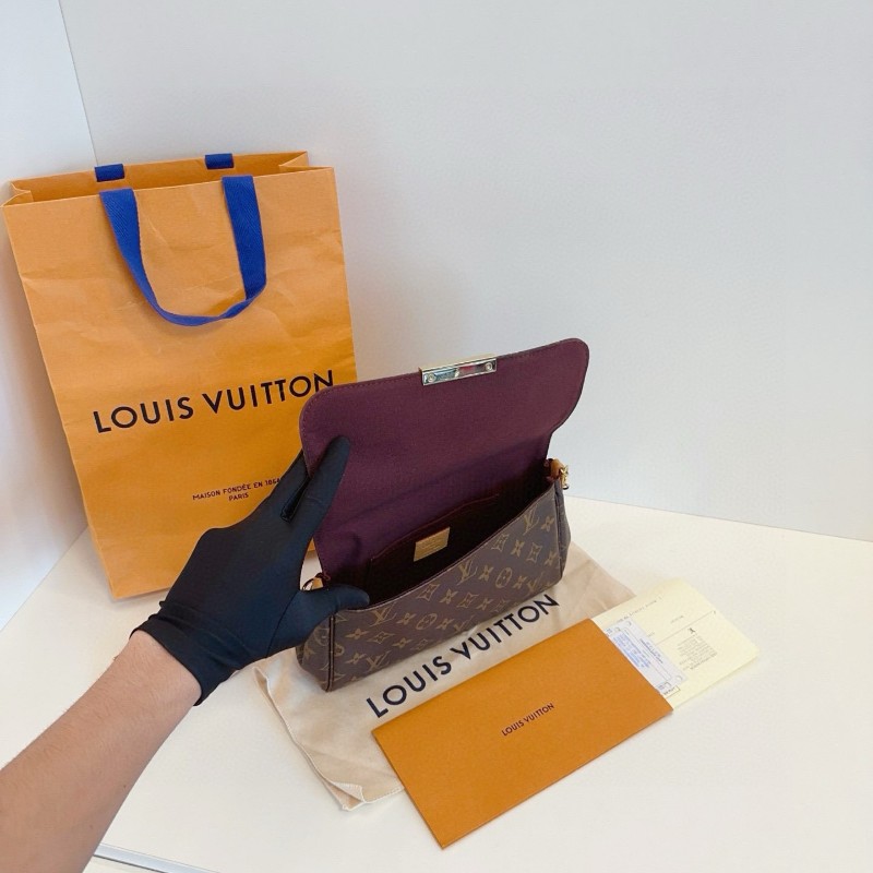 LV 路易威登 favorite 摯愛老花 肩背包手提包 中號 19年 🈶購鉦-6