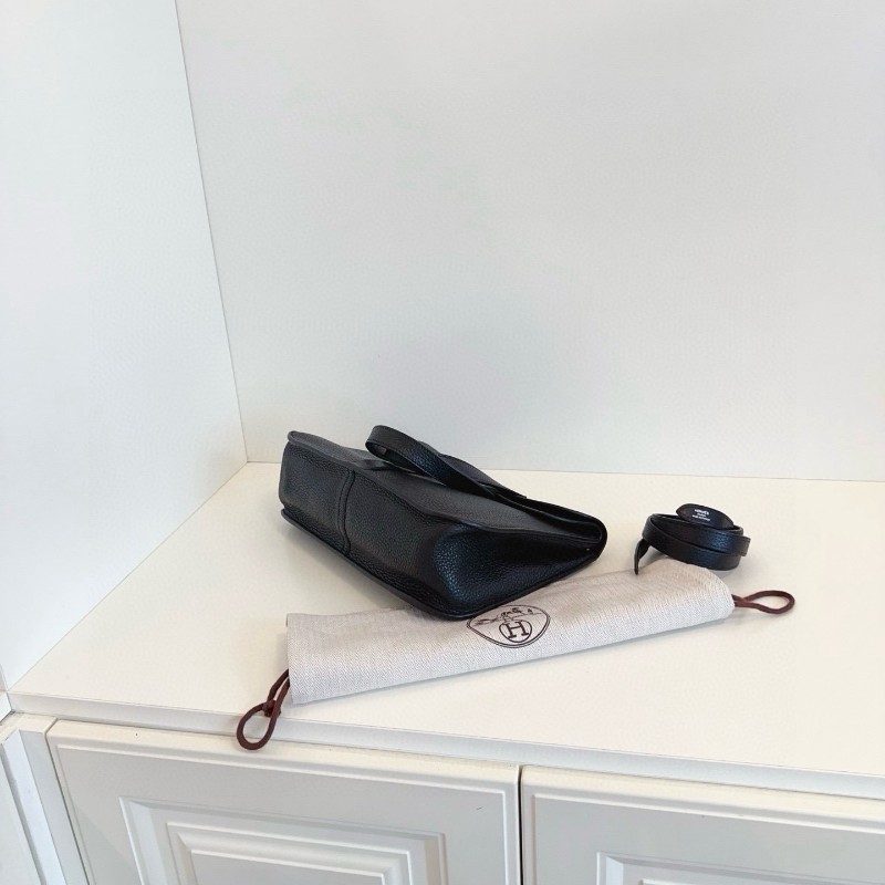 Hermes 愛馬仕 Halzan31 哈喇子 黑銀 C刻 肩背包 手提包-4