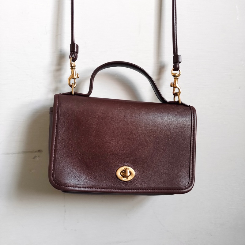 美製老品 #COACH 迷你小方包 暗紫色 / 古典 / 老包 / VTG / mini-0