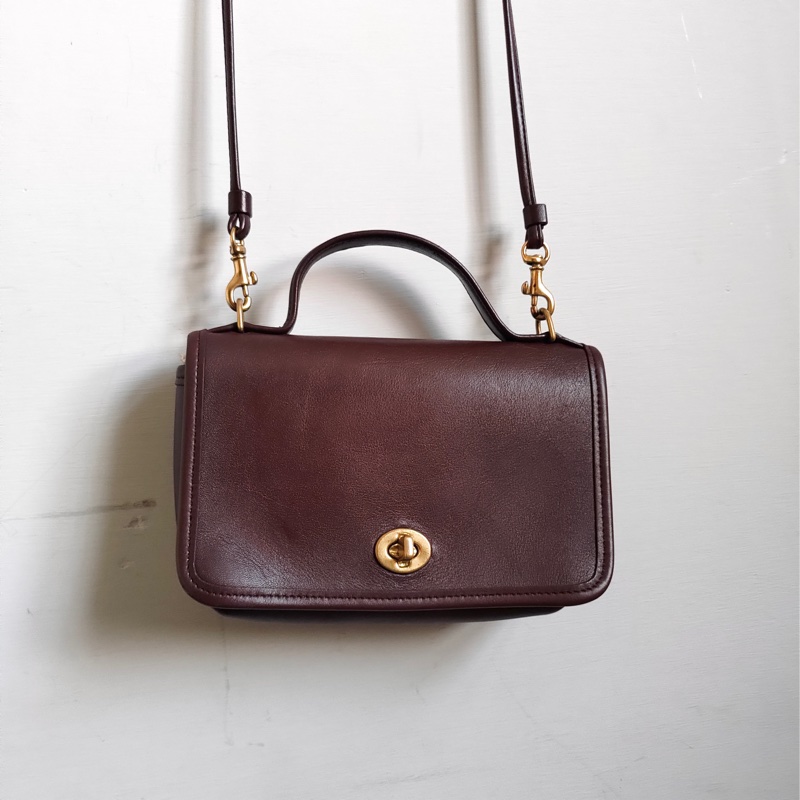 美製老品 #COACH 迷你小方包 暗紫色 / 古典 / 老包 / VTG / mini-8
