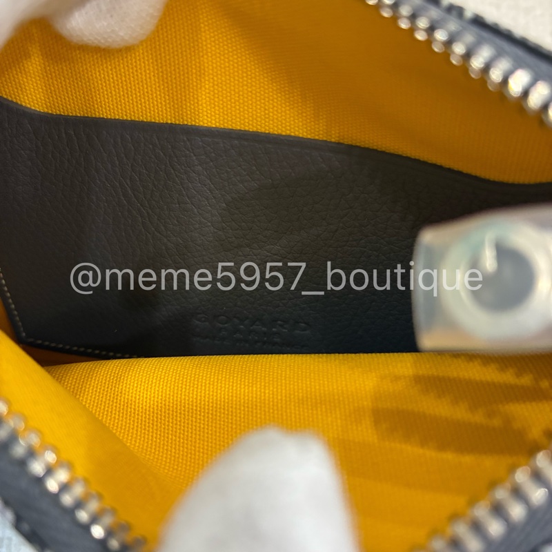 Goyard Sénat Mini 一字拉鏈手拿包 灰色/綠色 全新-7