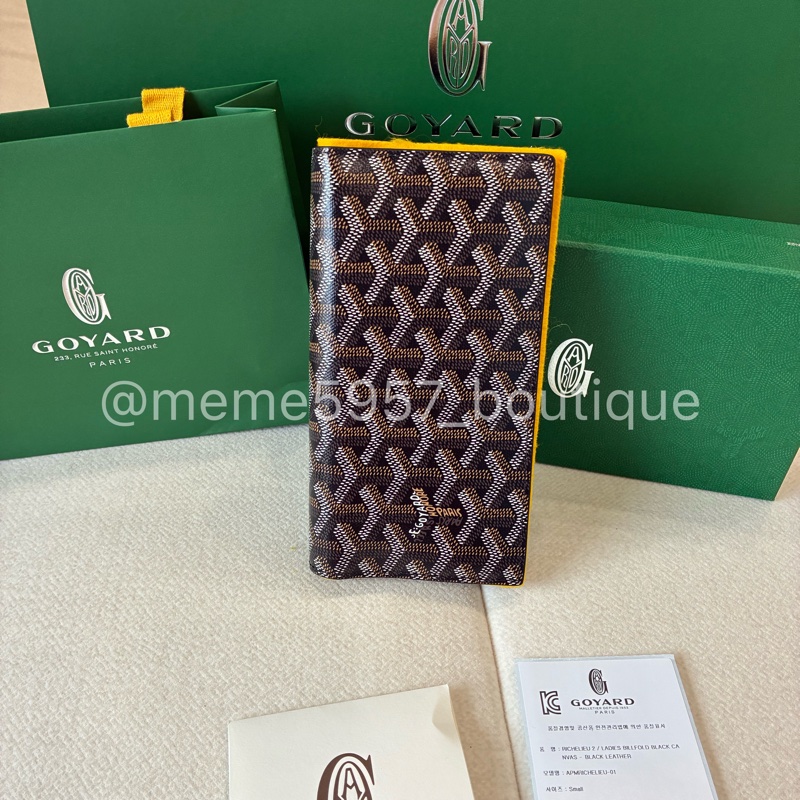 Goyard RICHELIEU  對開長夾內拉鏈款 黑色 全新-3