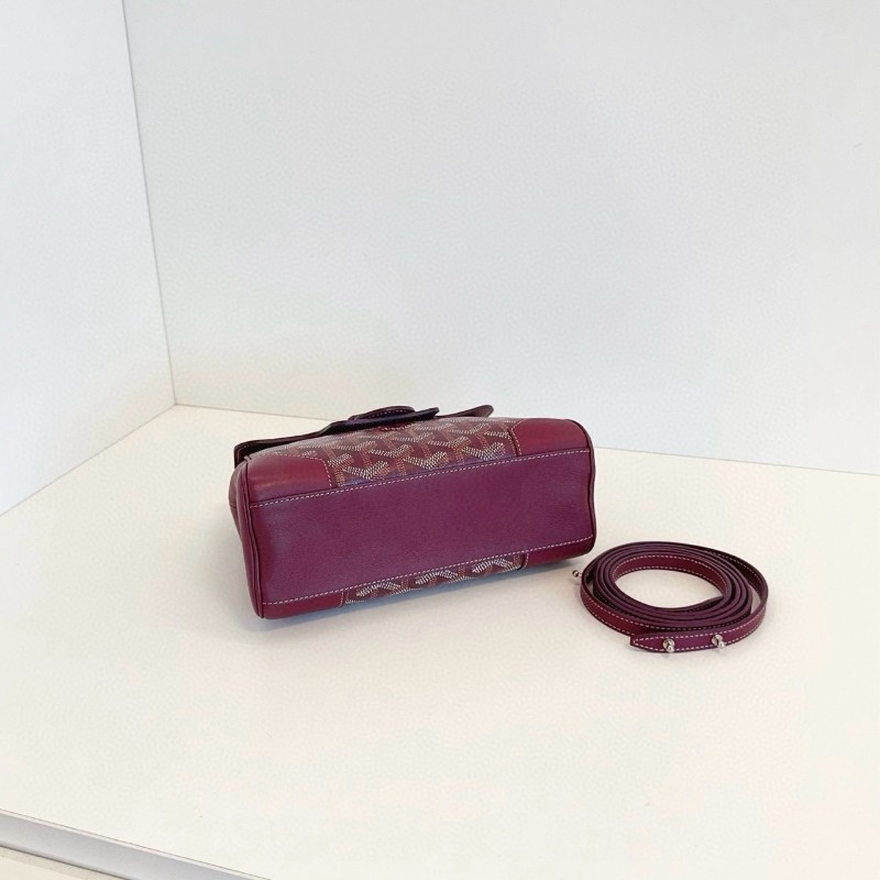 Goyard戈雅 mini saigon木柄西貢包 車厘子色 肩背包 手提包 秋冬最佳搭配！-4