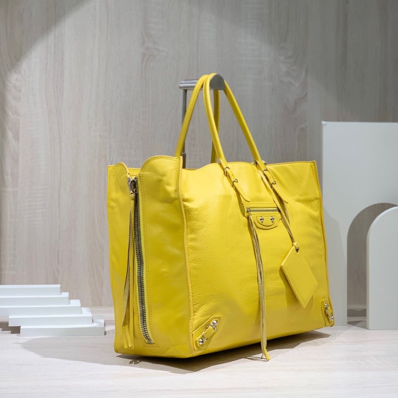 Balenciaga巴黎世家黃色大號city機車包 托特包 手提包-1