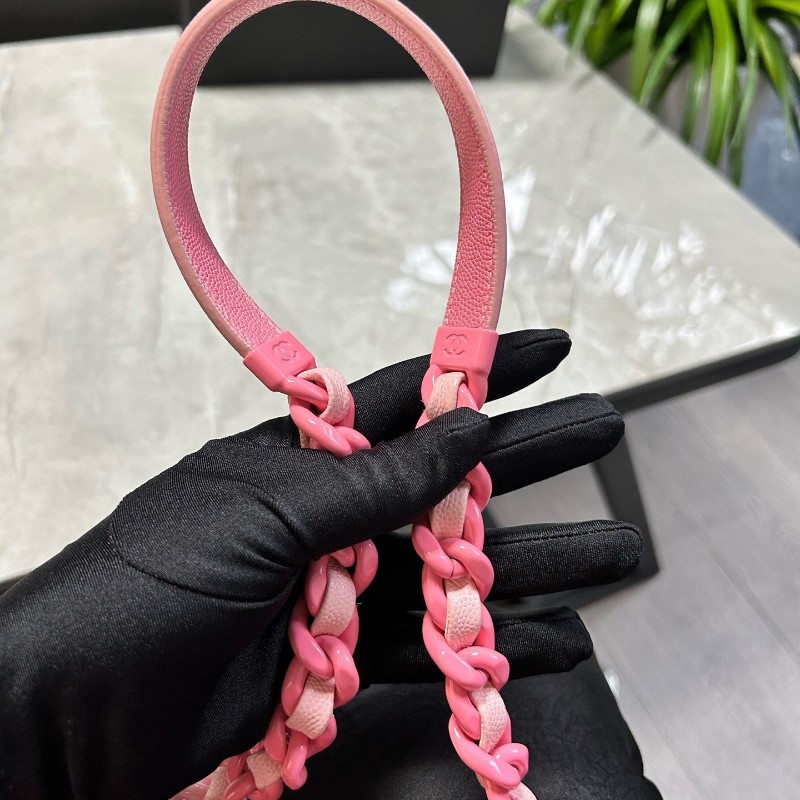 CHANEL香奈兒 24C早春度假系列 粉色漸變荔枝紋大mini 晶片款-24