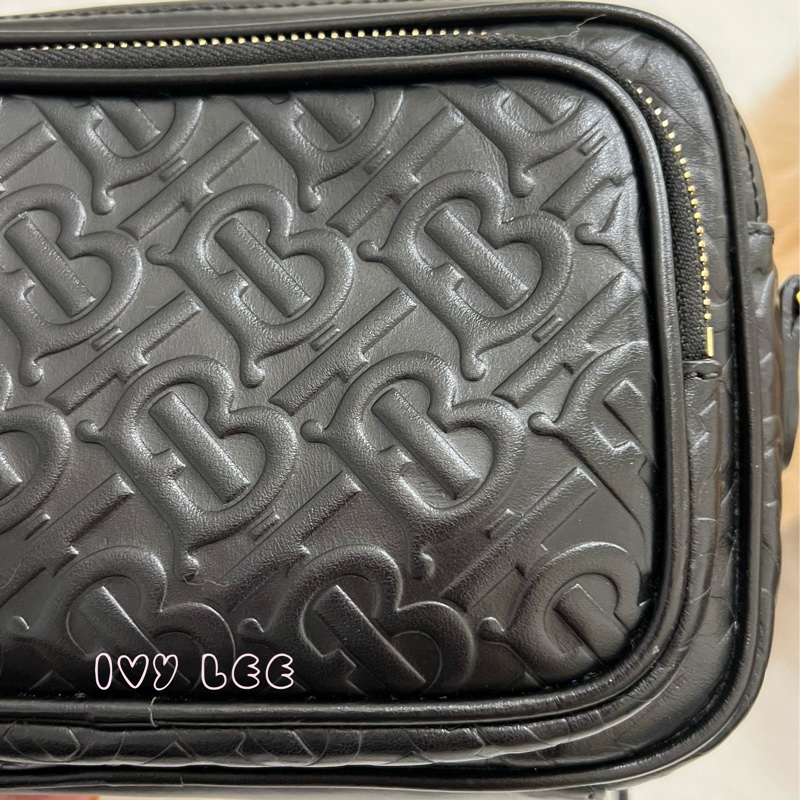 BURBERRY 8015241 Tb 包 Monogram 金鏈條 相機包 肩背包 皮革 經典黑 正品 二手精品-22