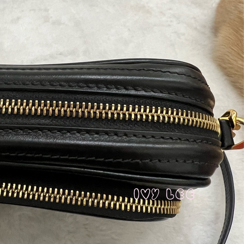 BURBERRY 8015241 Tb 包 Monogram 金鏈條 相機包 肩背包 皮革 經典黑 正品 二手精品-25