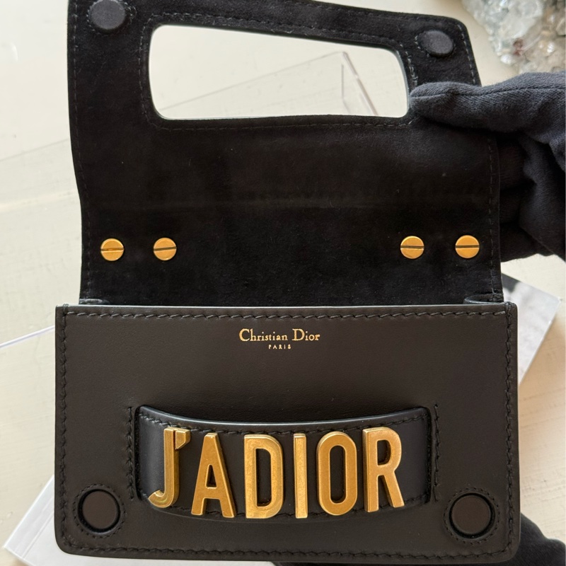 Dior 黑色 mini J’Adior 鏈條包手拿包-9