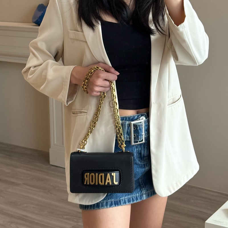 Dior 黑色 mini J’Adior 鏈條包手拿包-19