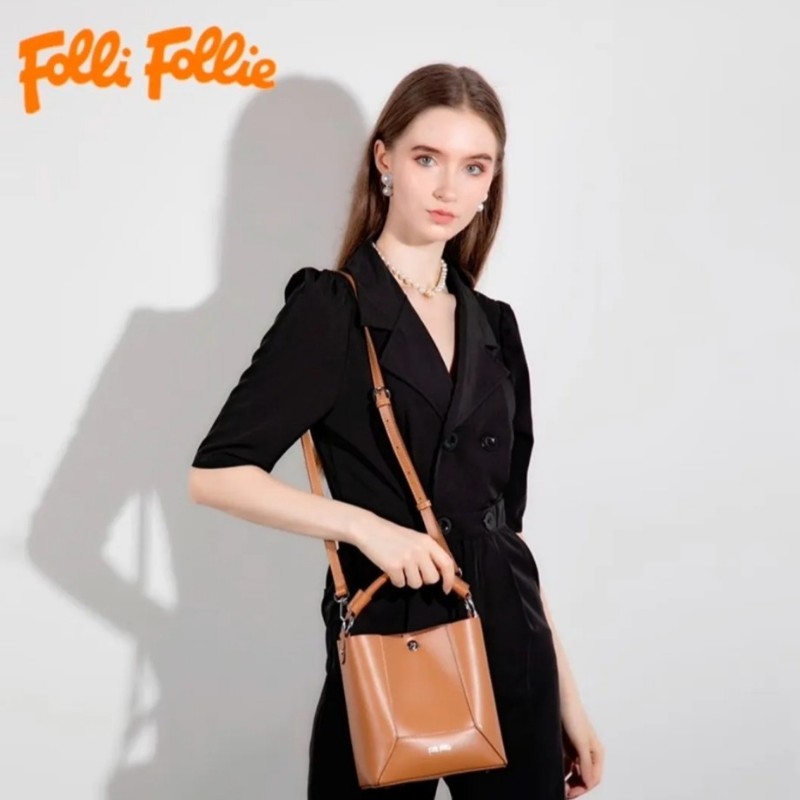 Folli Follie牛皮水桶子母包-0