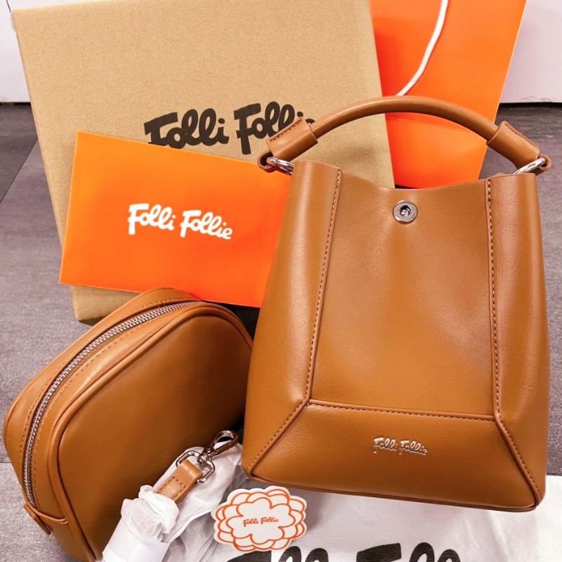 Folli Follie牛皮水桶子母包-1