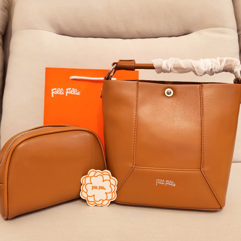 Folli Follie牛皮水桶子母包-2