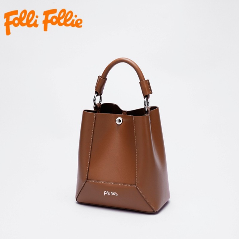 Folli Follie牛皮水桶子母包-7