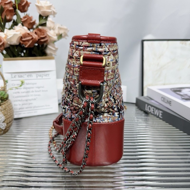 Chanel 紅色流浪包 28開中號 肩背包 斜背包-2