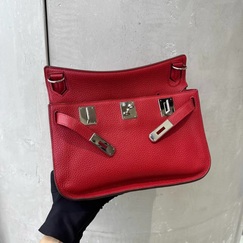99新 愛馬仕 JYPSIERE 吉普賽28 紅色s銀扣 Q刻 togo 配件 防塵 肩帶-0