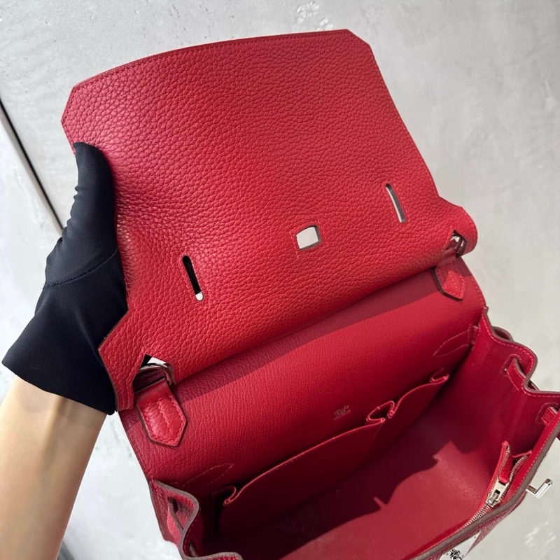 99新 愛馬仕 JYPSIERE 吉普賽28 紅色s銀扣 Q刻 togo 配件 防塵 肩帶-6