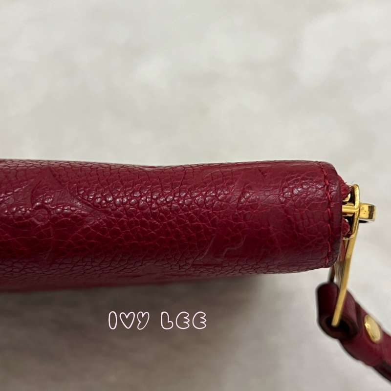 LOUIS VUITTON 路易威登 紅色牛皮 壓花 拉鍊 長夾 M60488 正品 二手精品-29