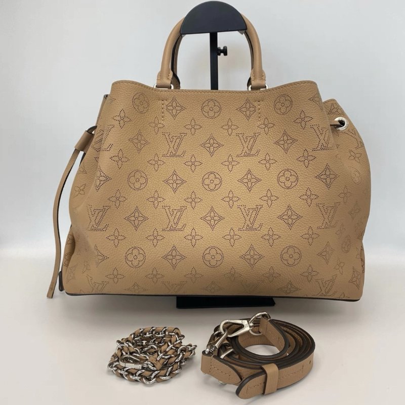 LV 鏤空夜透月光女神Bella手提肩背斜背水桶包 芯片款 32*23*13 98新配件塵袋-1