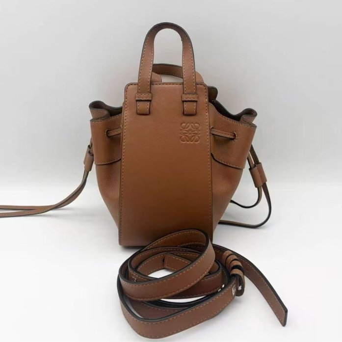 loewe mini hammock 焦糖色 吊床包 99新 配件塵袋-0