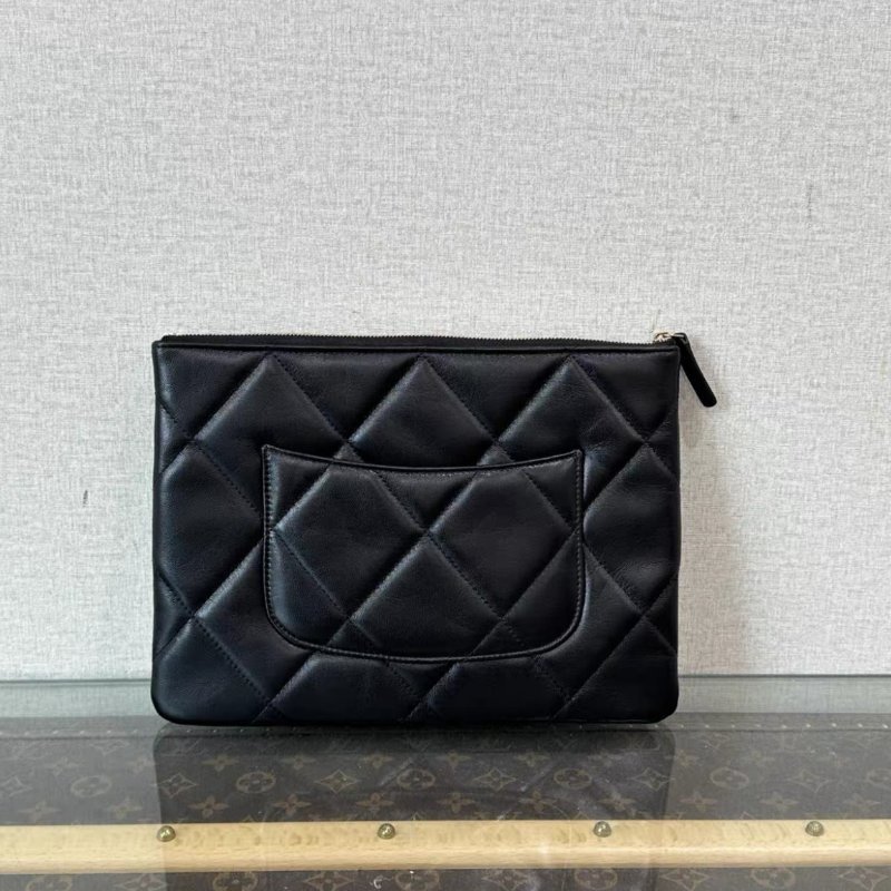 CHANEL黑金菱格紋19bag手拿包 18*20 98新配件塵袋-5