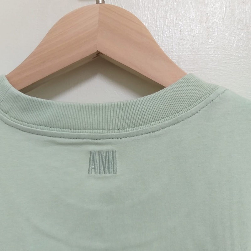 AMI PARIS薄荷綠中愛心基本款 尺寸:S 短袖T恤-5