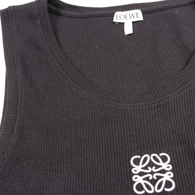 LOEWE Anagram 背心 S540Y07XAG 棉黑色 L 碼二手女款-8