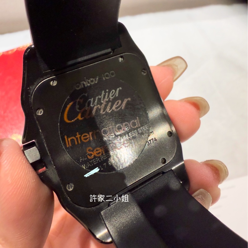 Cartier 卡地亞 Santos 100 so black #3774-3