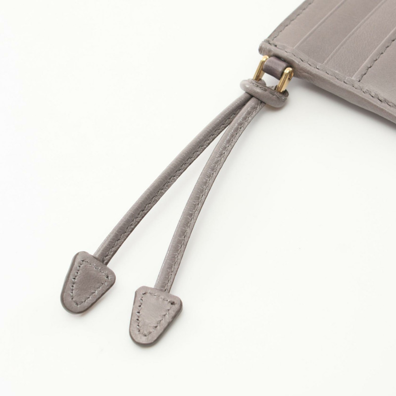 PRADA SOFT LUX 卡夾 1MC0252CYRF0116 皮革 灰色 全新 女款-5