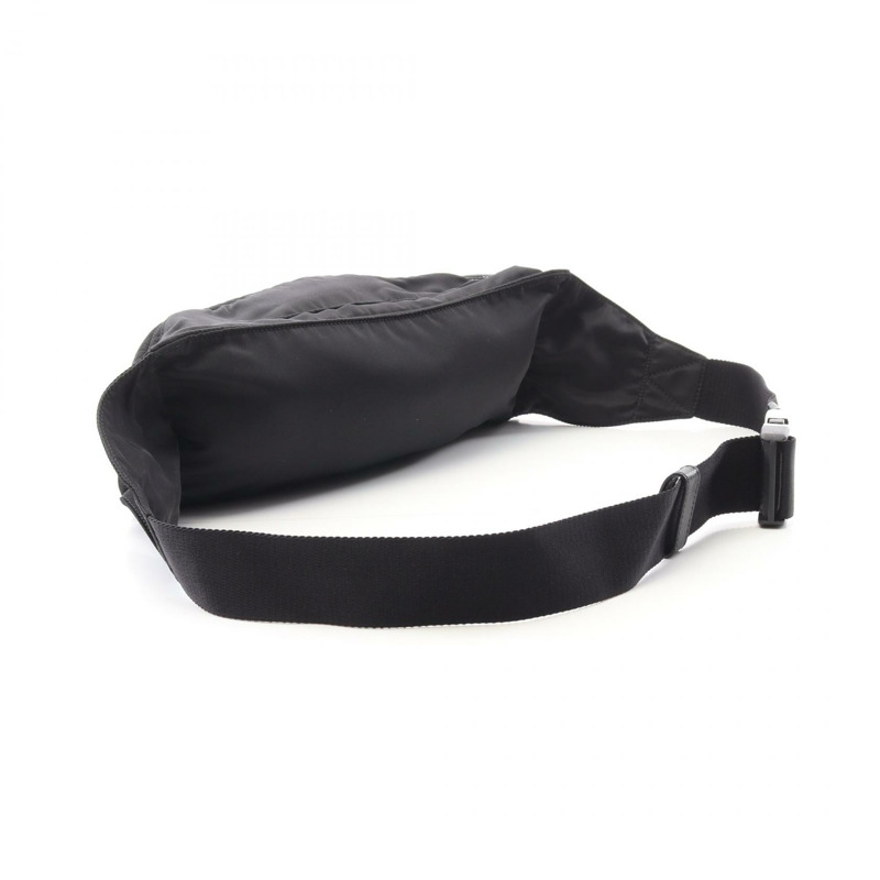 PRADA 三角形 logo 腰包 尼龍 黑色 二手 女士-1