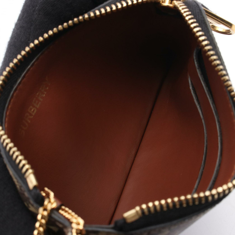 BURBERRY TB Monogram 零錢包 帆布 棕色 多色 二手 女士-2