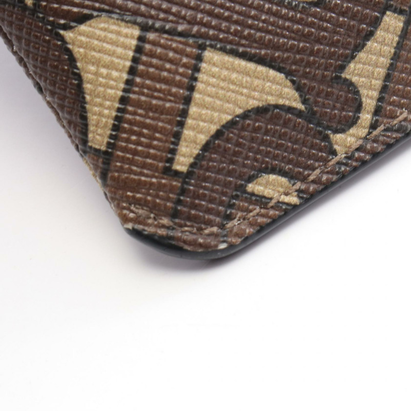 BURBERRY TB Monogram 零錢包 帆布 棕色 多色 二手 女士-7