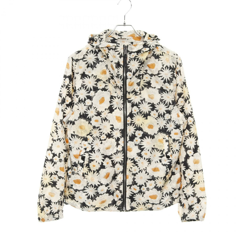 BURBERRY 雛菊印花拉鍊連帽衫 4069732 尼龍 黑色 米色 #46 男款-0